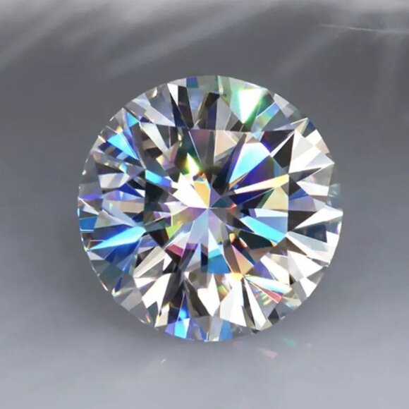 2.00 Carat Round Cut Real Moissanite 8mm Small Size D Color Clarity: VVS1 Purity - Picture 8 of 8
